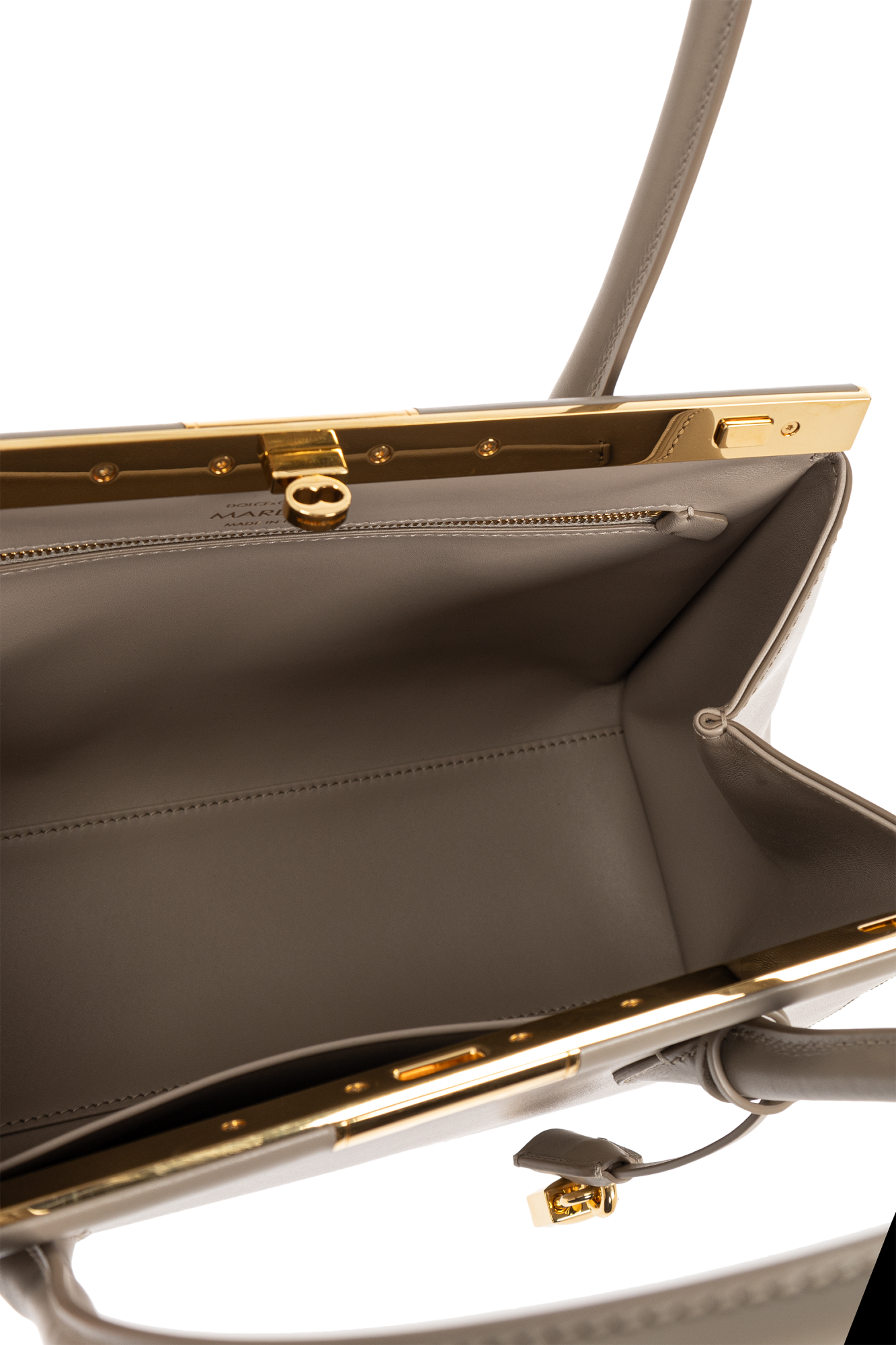 トートバッグ DOLCE  GABBANA Women Shoulder Bags BB7734 BEIGE Dolce & Gabbana Women's Beige Leather Logo Handbag Shoulder